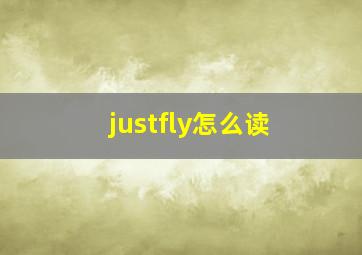 justfly怎么读