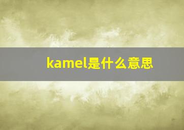 kamel是什么意思