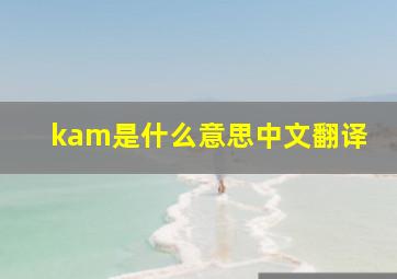 kam是什么意思中文翻译