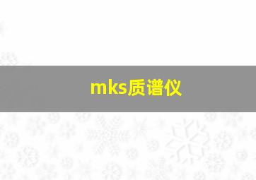 mks质谱仪