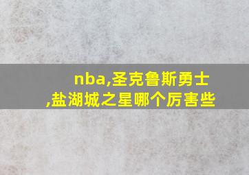 nba,圣克鲁斯勇士,盐湖城之星哪个厉害些