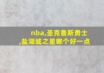 nba,圣克鲁斯勇士,盐湖城之星哪个好一点