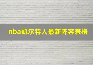 nba凯尔特人最新阵容表格