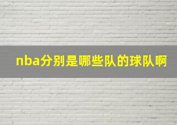 nba分别是哪些队的球队啊