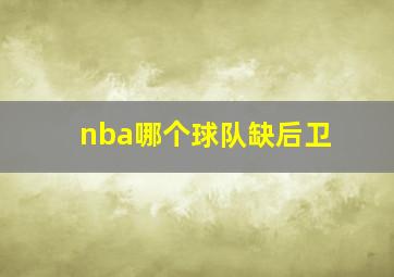 nba哪个球队缺后卫