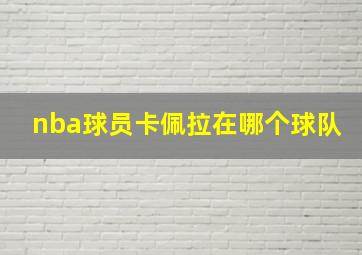 nba球员卡佩拉在哪个球队