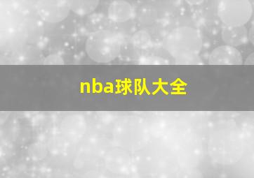 nba球队大全