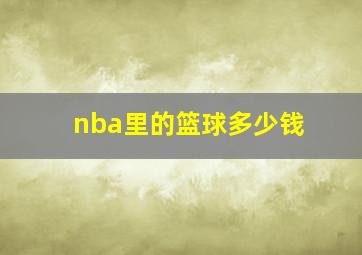 nba里的篮球多少钱