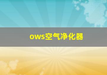 ows空气净化器