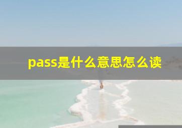 pass是什么意思怎么读