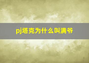 pj塔克为什么叫满爷