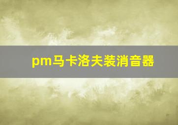 pm马卡洛夫装消音器