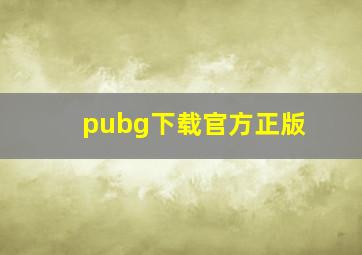 pubg下载官方正版