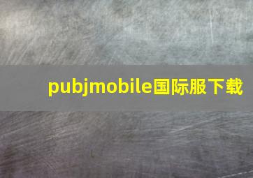 pubjmobile国际服下载