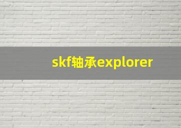 skf轴承explorer