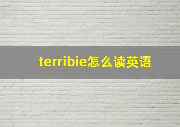 terribie怎么读英语