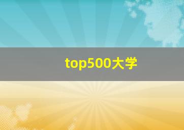 top500大学