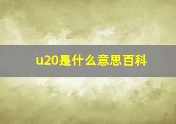 u20是什么意思百科