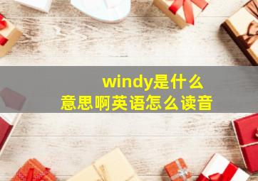 windy是什么意思啊英语怎么读音