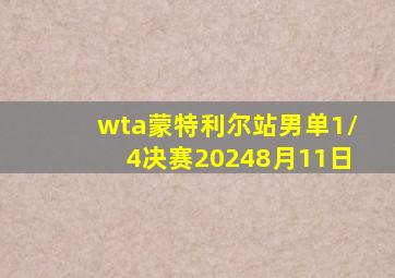 wta蒙特利尔站男单1/4决赛20248月11日