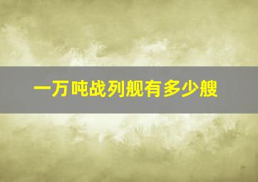 一万吨战列舰有多少艘