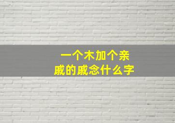 一个木加个亲戚的戚念什么字