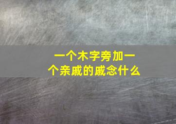 一个木字旁加一个亲戚的戚念什么