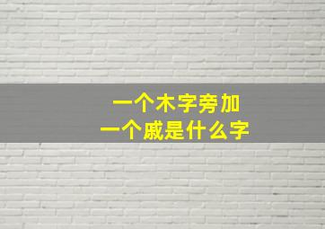 一个木字旁加一个戚是什么字