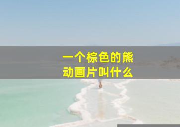 一个棕色的熊动画片叫什么