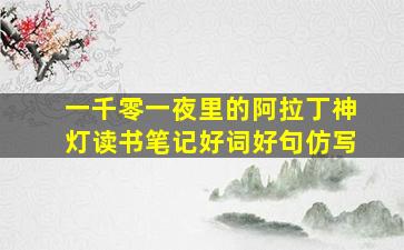 一千零一夜里的阿拉丁神灯读书笔记好词好句仿写