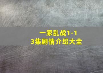 一家乱战1-13集剧情介绍大全