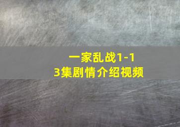 一家乱战1-13集剧情介绍视频