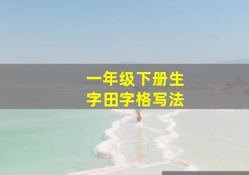 一年级下册生字田字格写法