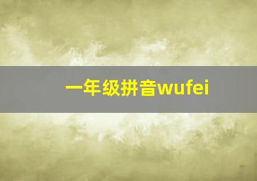 一年级拼音wufei