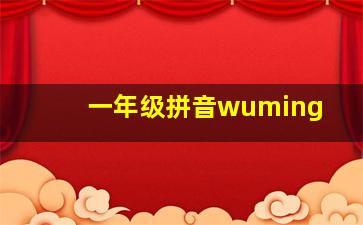 一年级拼音wuming