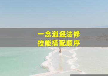 一念逍遥法修技能搭配顺序