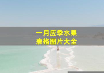 一月应季水果表格图片大全