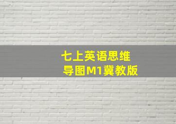 七上英语思维导图M1冀教版