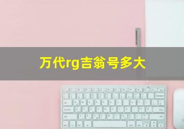 万代rg吉翁号多大