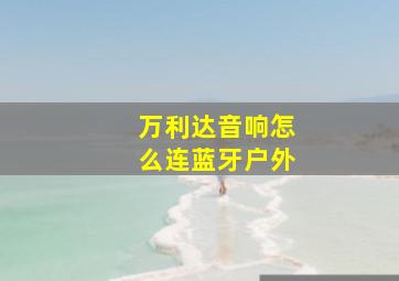 万利达音响怎么连蓝牙户外