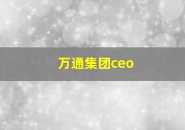 万通集团ceo