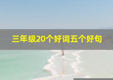 三年级20个好词五个好句