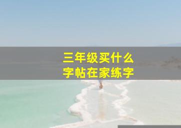 三年级买什么字帖在家练字