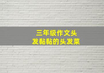 三年级作文头发黏黏的头发菜