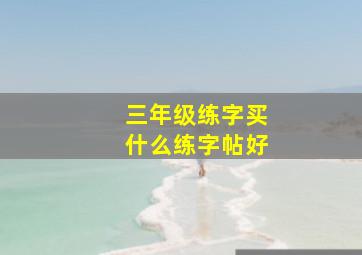 三年级练字买什么练字帖好