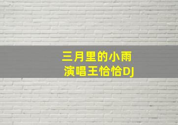 三月里的小雨演唱王恰恰DJ