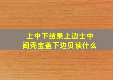 上中下结果上边士中间秃宝盖下边贝读什么