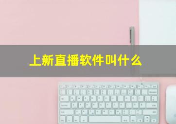 上新直播软件叫什么