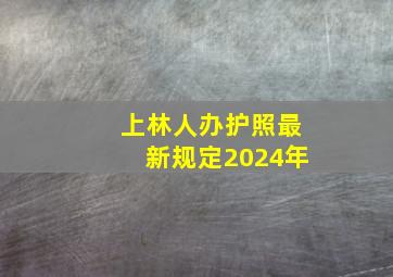 上林人办护照最新规定2024年