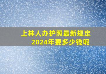 上林人办护照最新规定2024年要多少钱呢